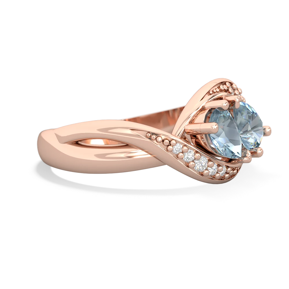 Aquamarine Summer Winds 14K Rose Gold ring R5342