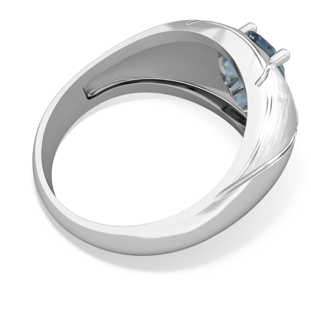 Aquamarine Men's Crossroads 14K White Gold ring R0361