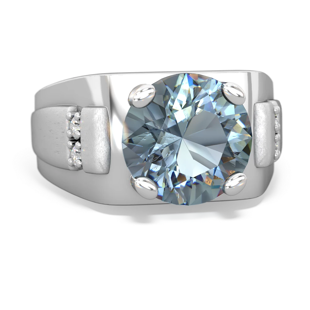 Mens aquamarine sales wedding band