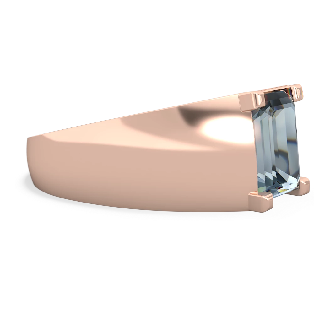 Aquamarine Men's 14K Rose Gold ring R1836