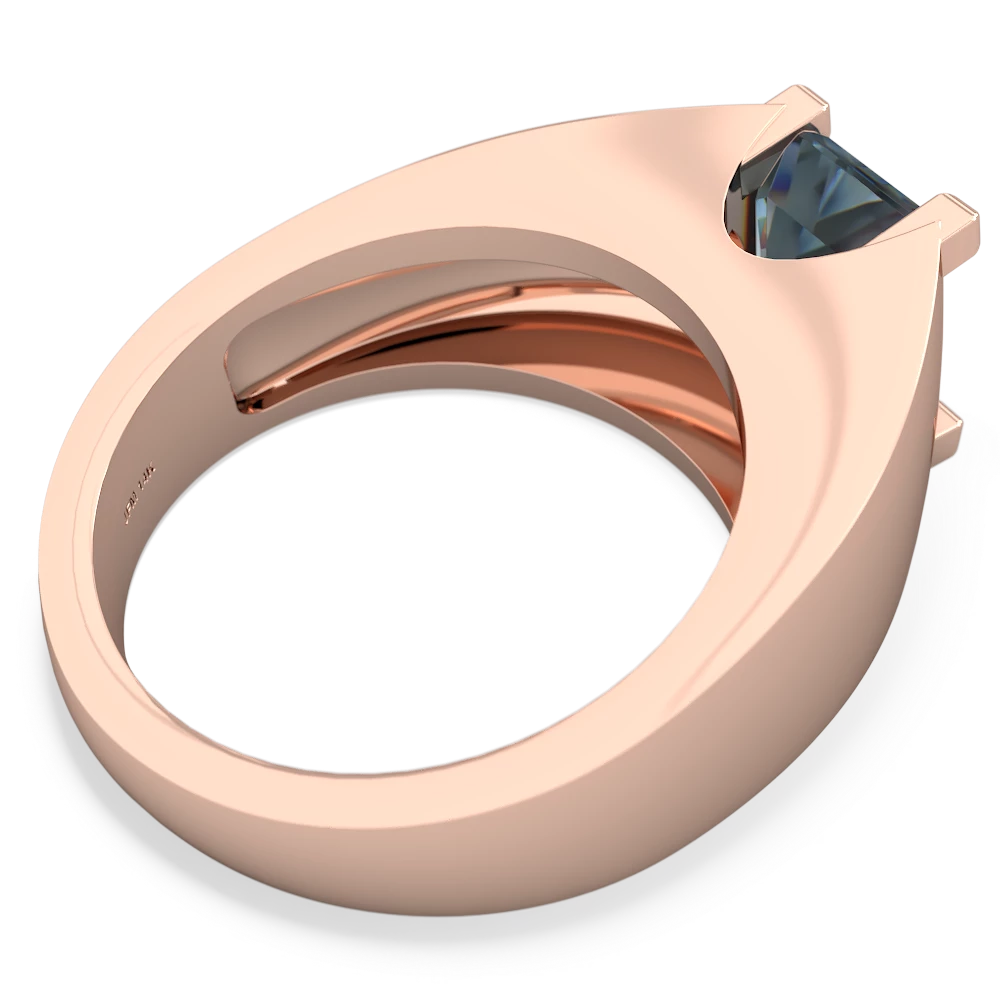 Aquamarine Men's 14K Rose Gold ring R1836