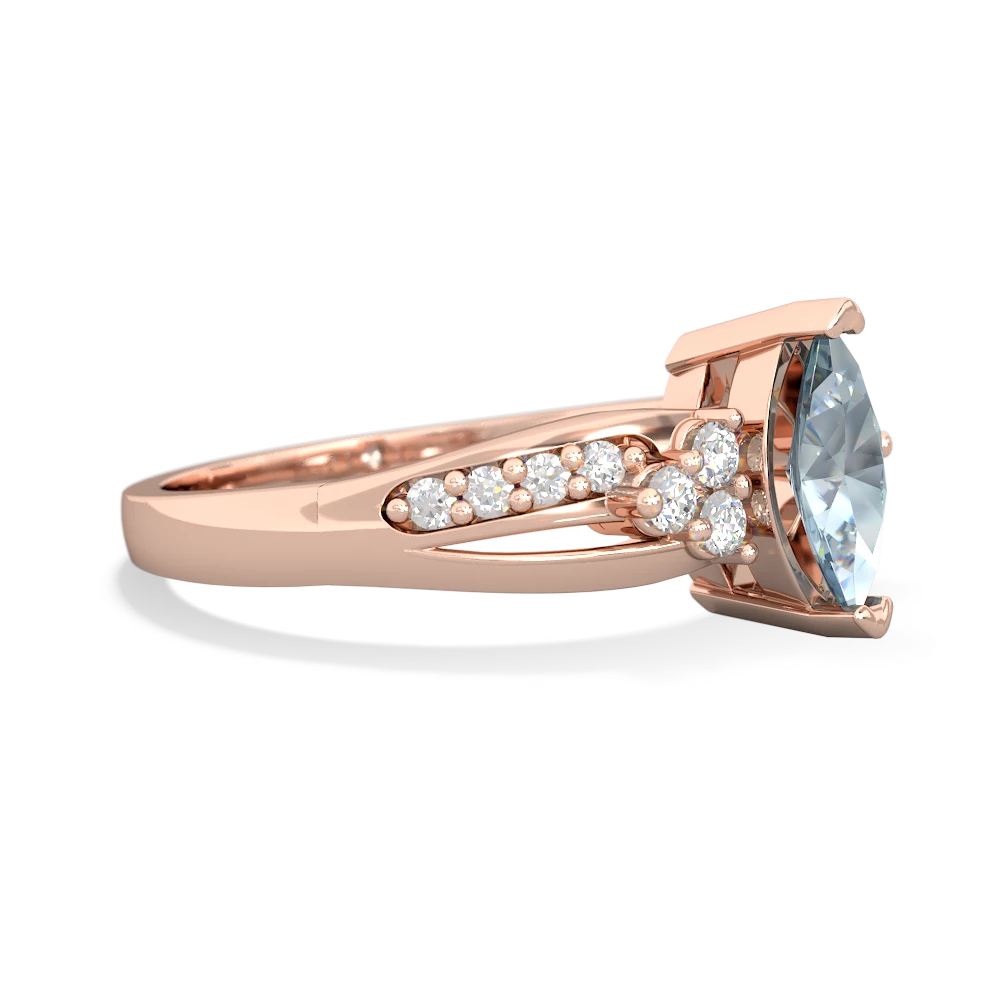 Aquamarine Royal Marquise 14K Rose Gold ring R2343