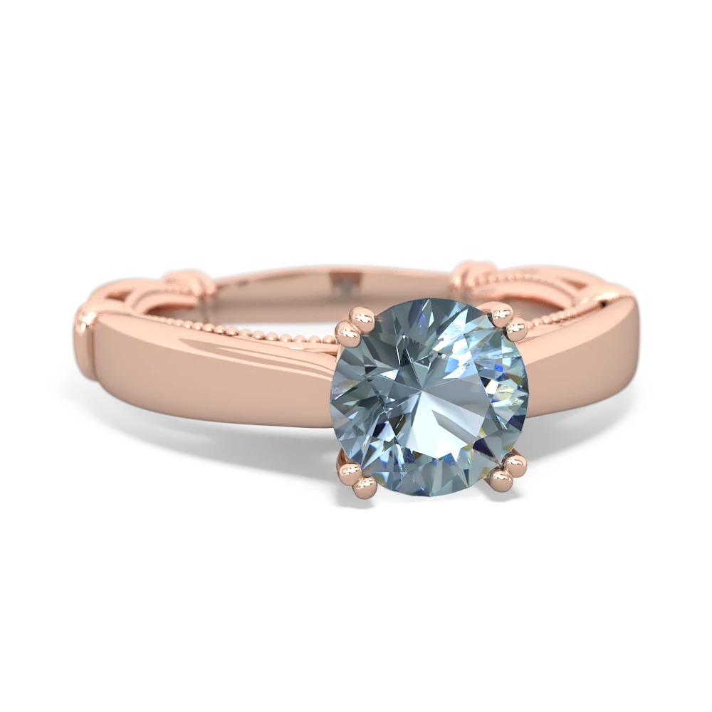 Aquamarine Renaissance 14K Rose Gold ring R27806RD