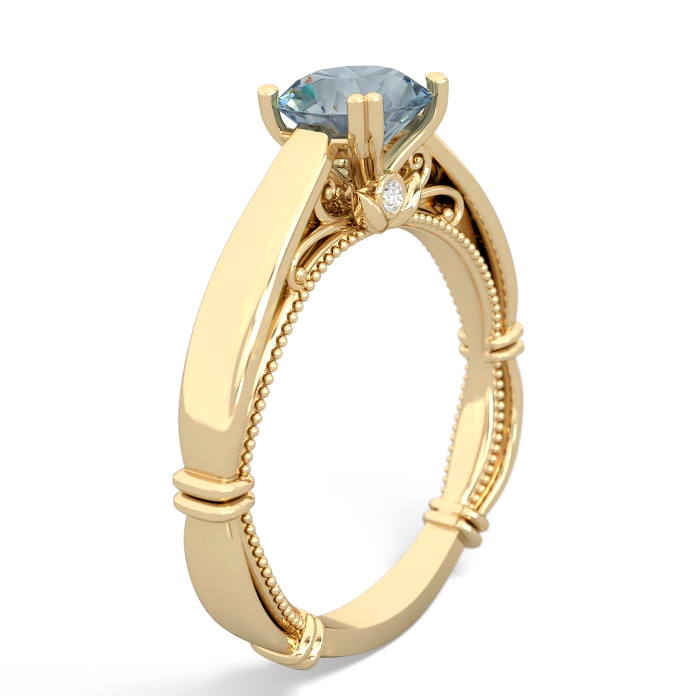 Aquamarine Renaissance 14K Yellow Gold ring R27806RD