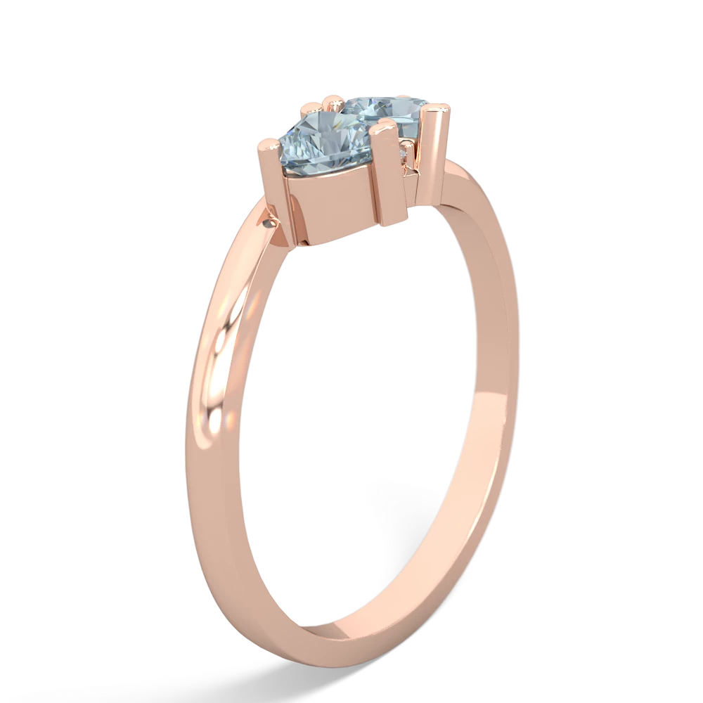 Aquamarine Sweethearts 14K Rose Gold ring R5260