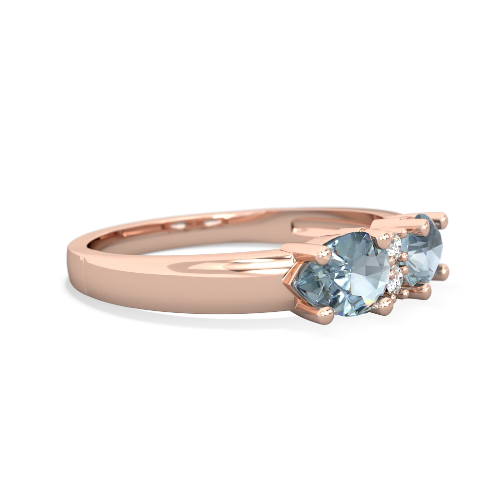 Aquamarine Pear Bowtie 14K Rose Gold ring R0865