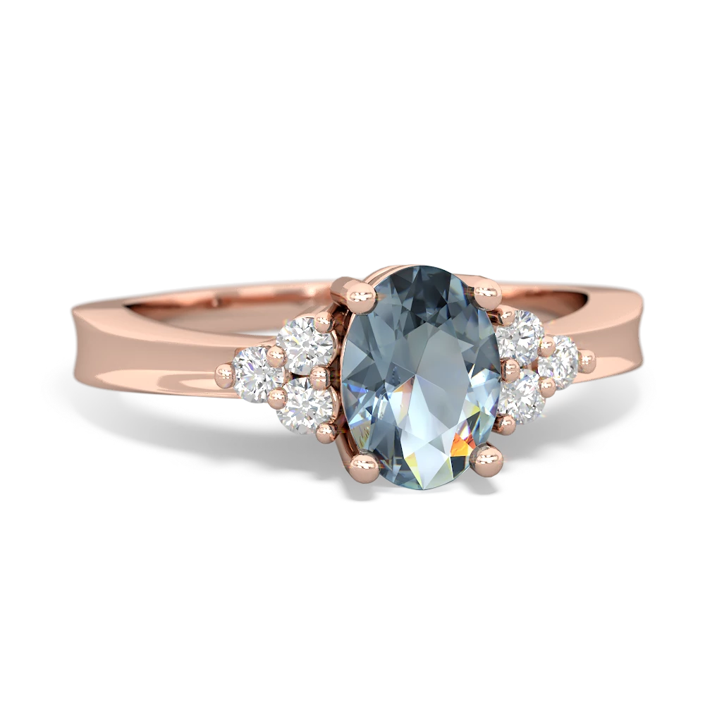 Aquamarine Simply Elegant 14K Rose Gold ring R2113