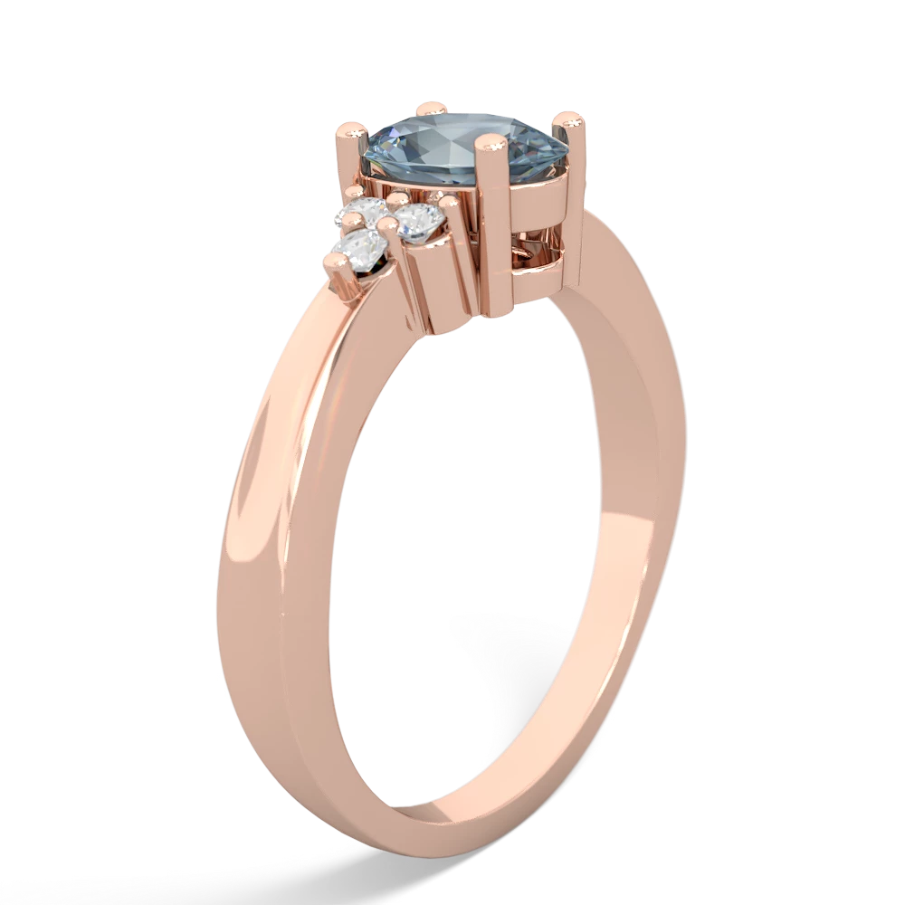 Aquamarine Simply Elegant 14K Rose Gold ring R2113