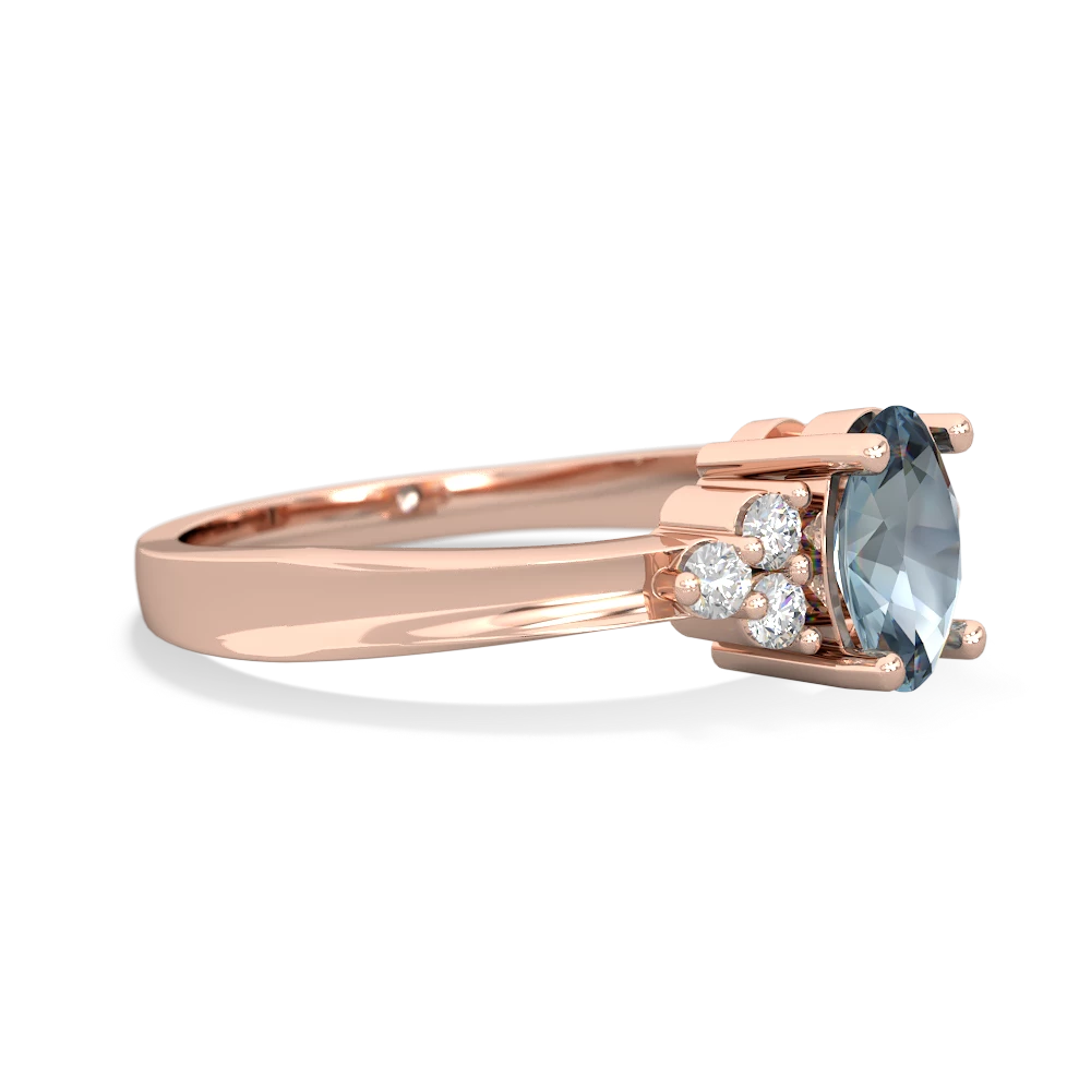 Aquamarine Simply Elegant 14K Rose Gold ring R2113