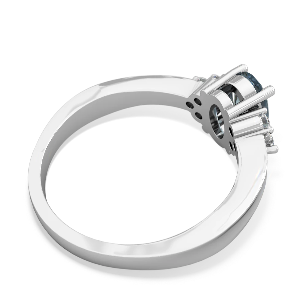Aquamarine Simply Elegant 14K White Gold ring R2113