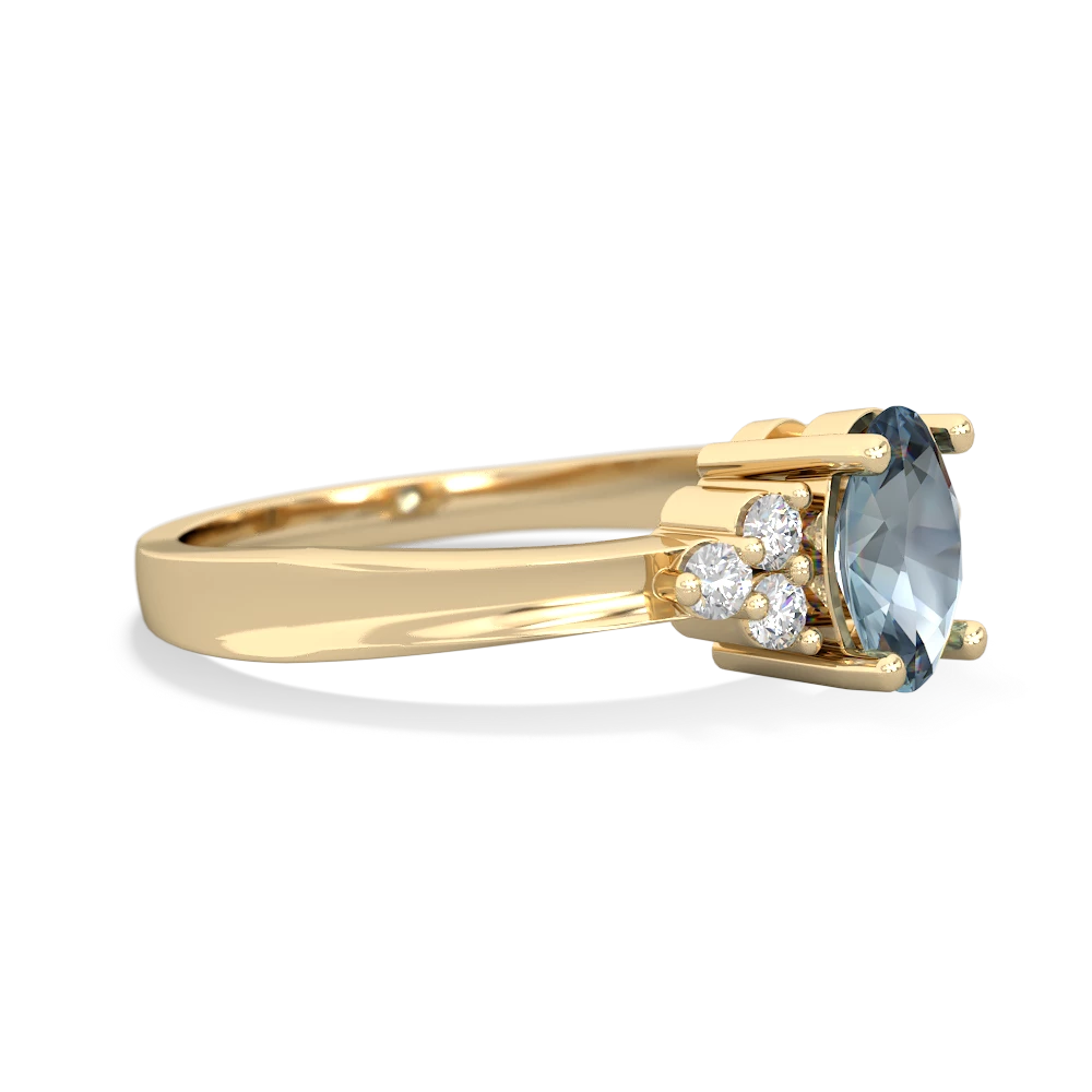 Aquamarine Simply Elegant 14K Yellow Gold ring R2113