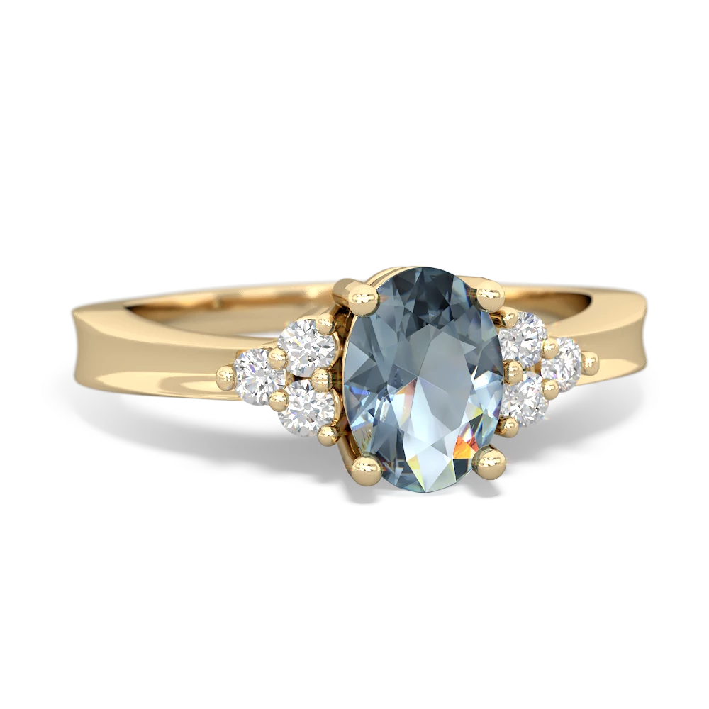 Aquamarine Simply Elegant 14K Yellow Gold ring R2113