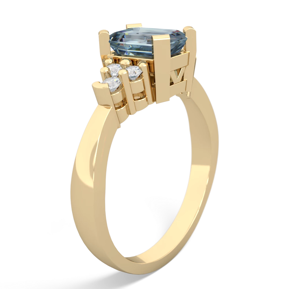 Aquamarine Timeless Classic 14K Yellow Gold ring R2591