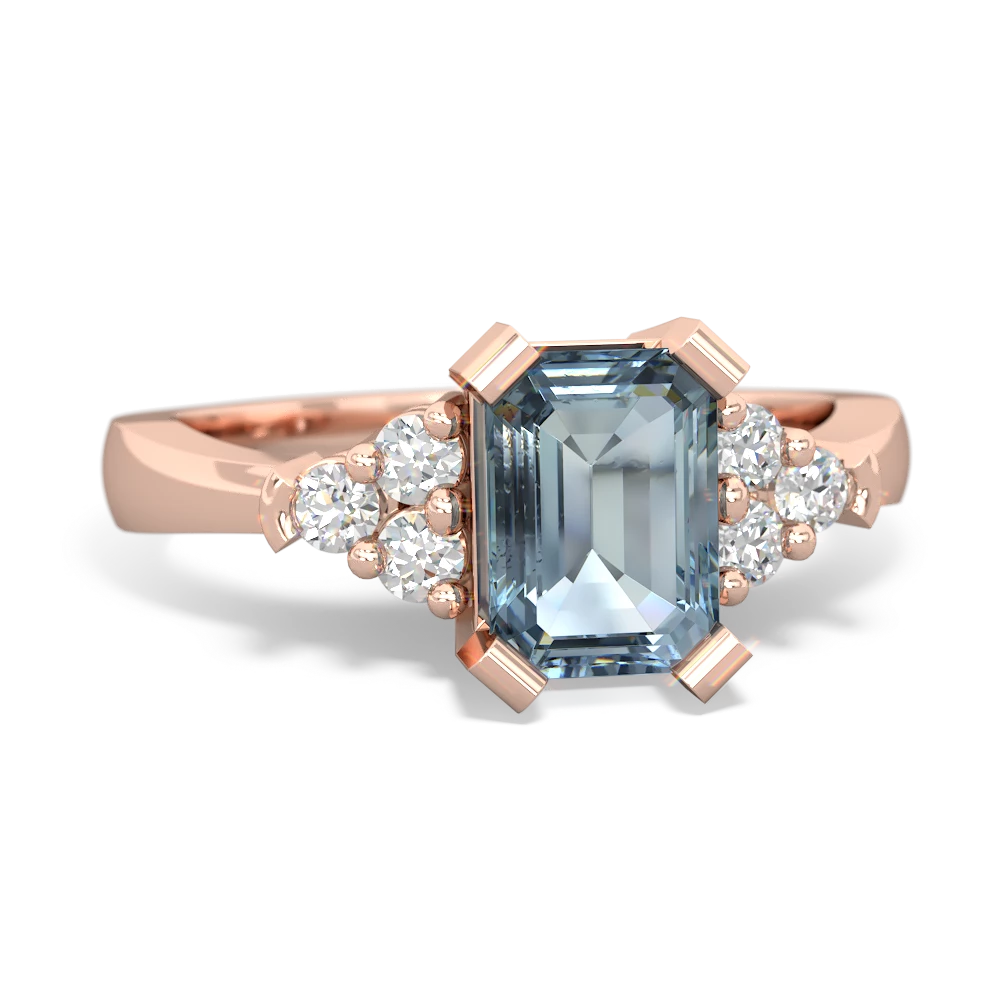 Aquamarine Timeless Classic 14K Rose Gold ring R2591