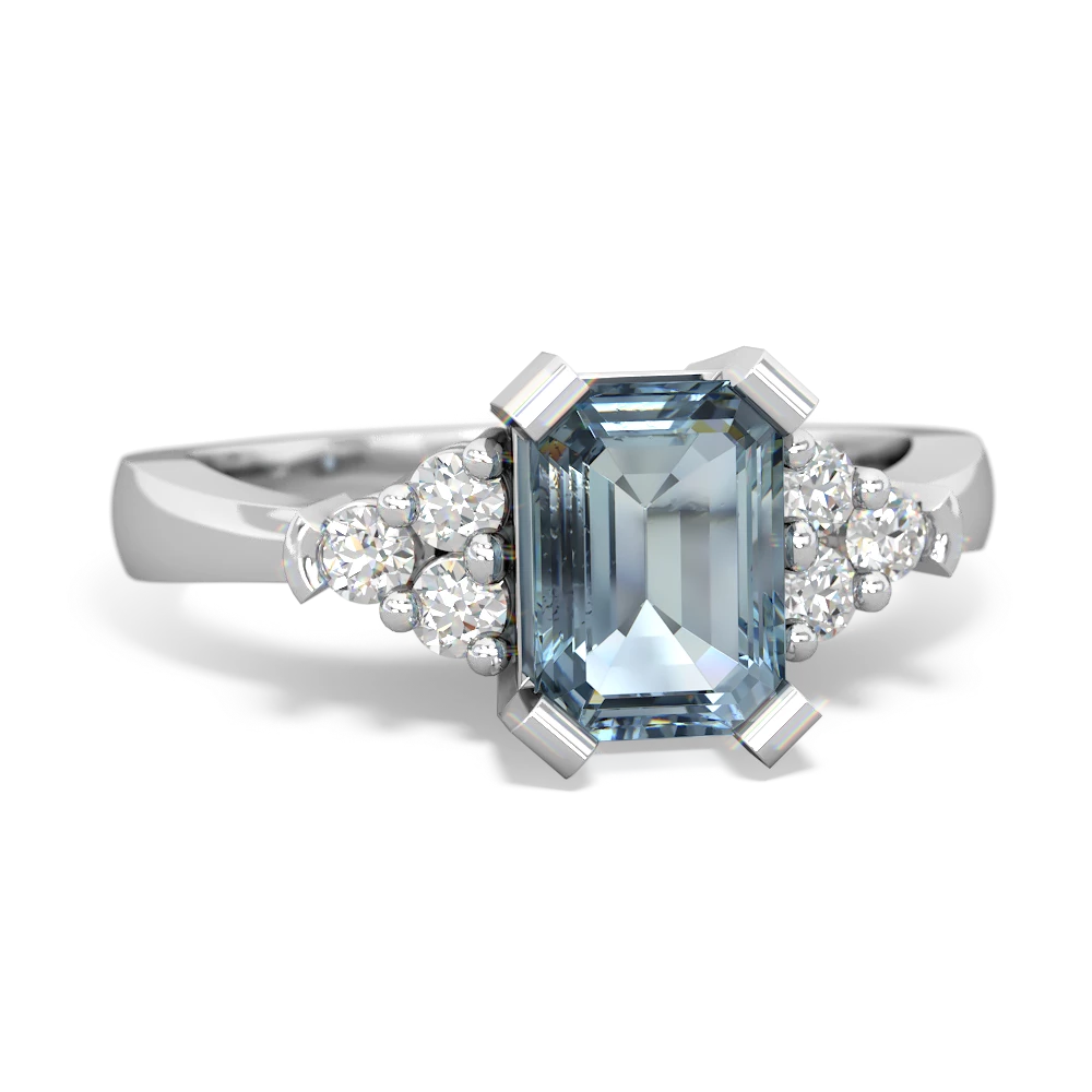 Aquamarine Timeless Classic 14K White Gold ring R2591