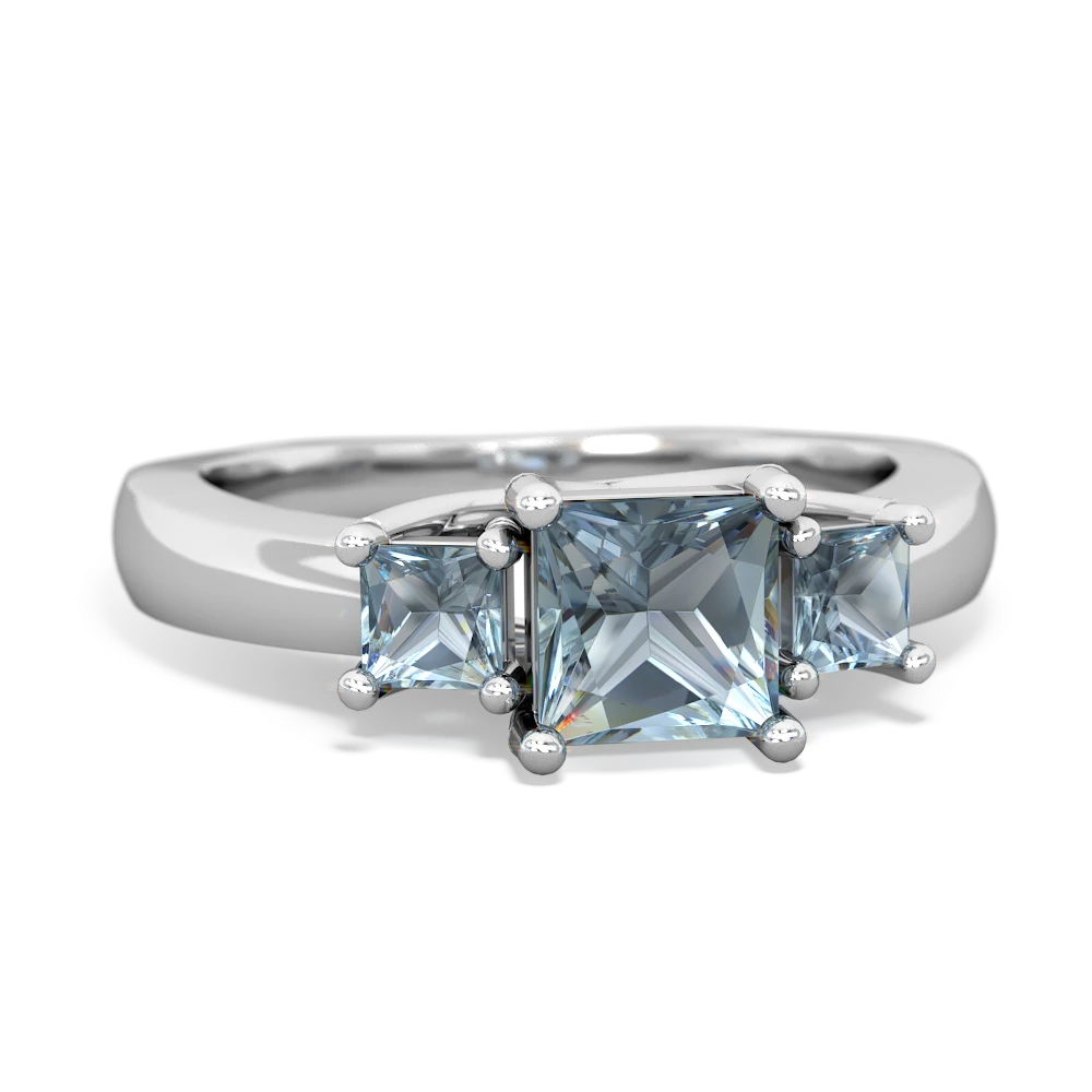 Aquamarine 3 stone ring on sale