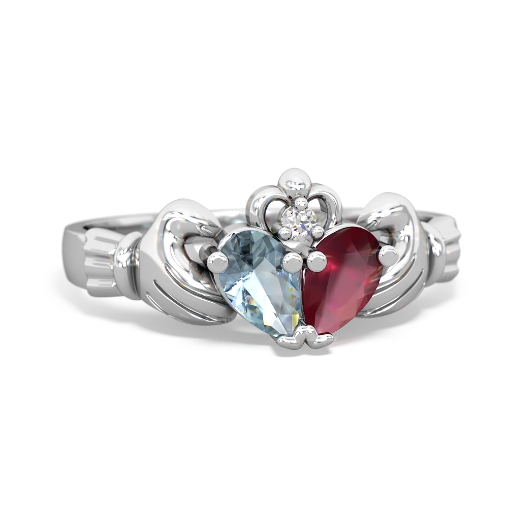 Claddagh ring with 2 birthstones 2025
