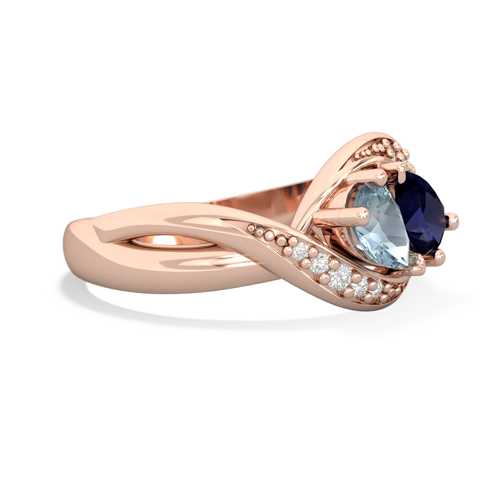 Aquamarine Summer Winds 14K Rose Gold ring R5342