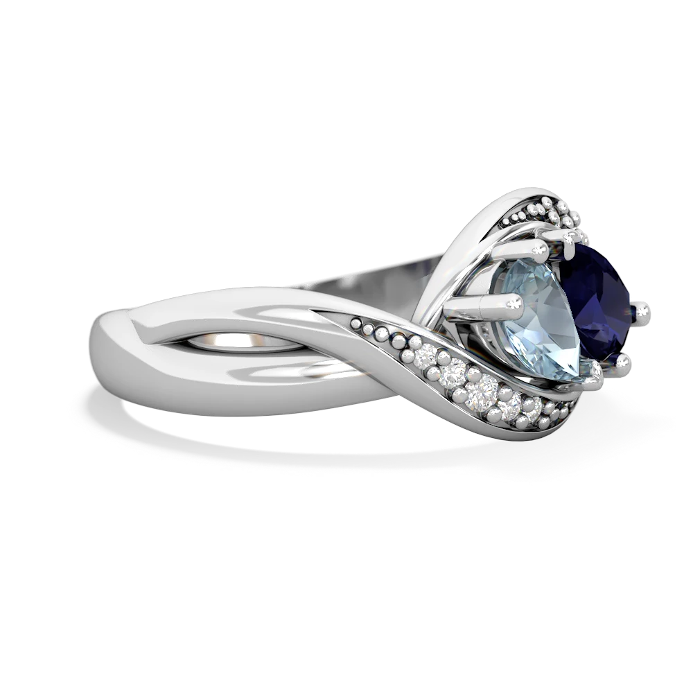 Aquamarine Summer Winds 14K White Gold ring R5342