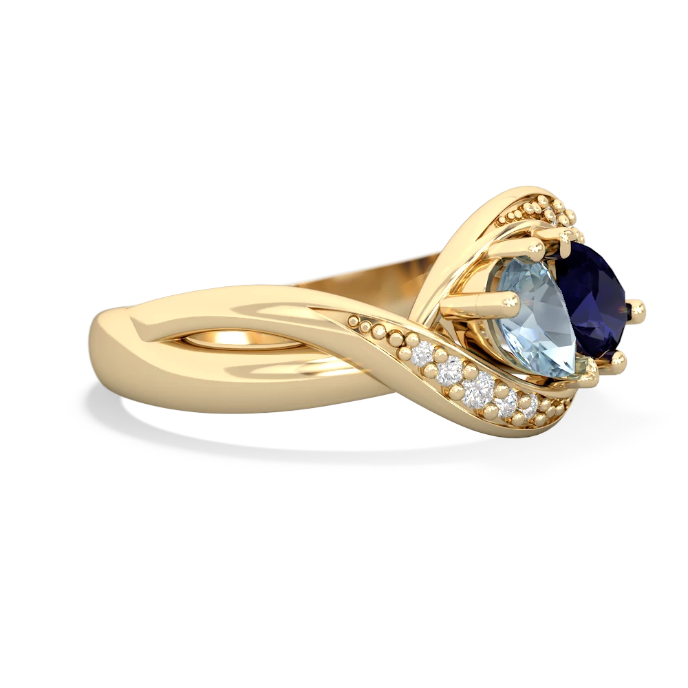 Aquamarine Summer Winds 14K Yellow Gold ring R5342