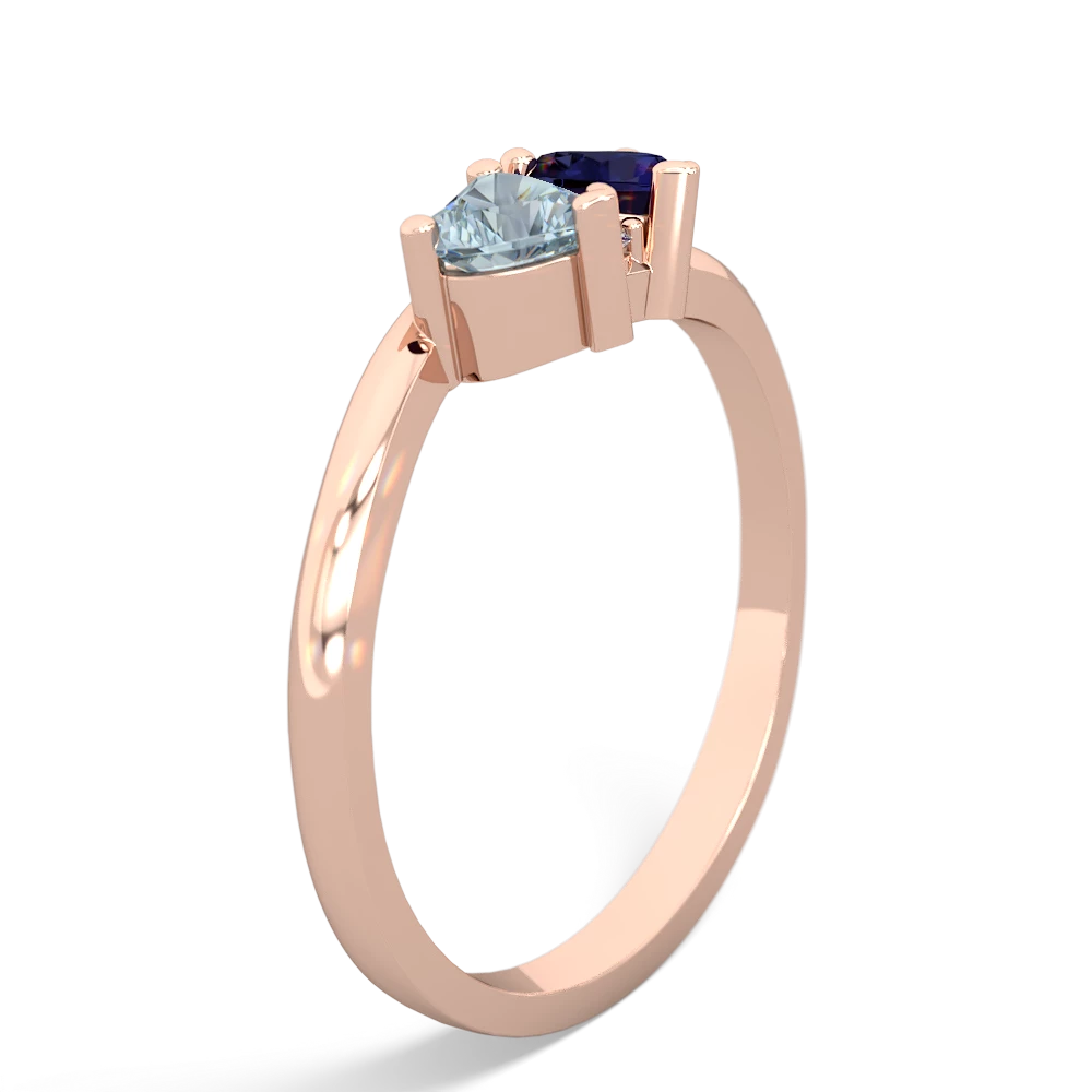 Aquamarine Sweethearts 14K Rose Gold ring R5260