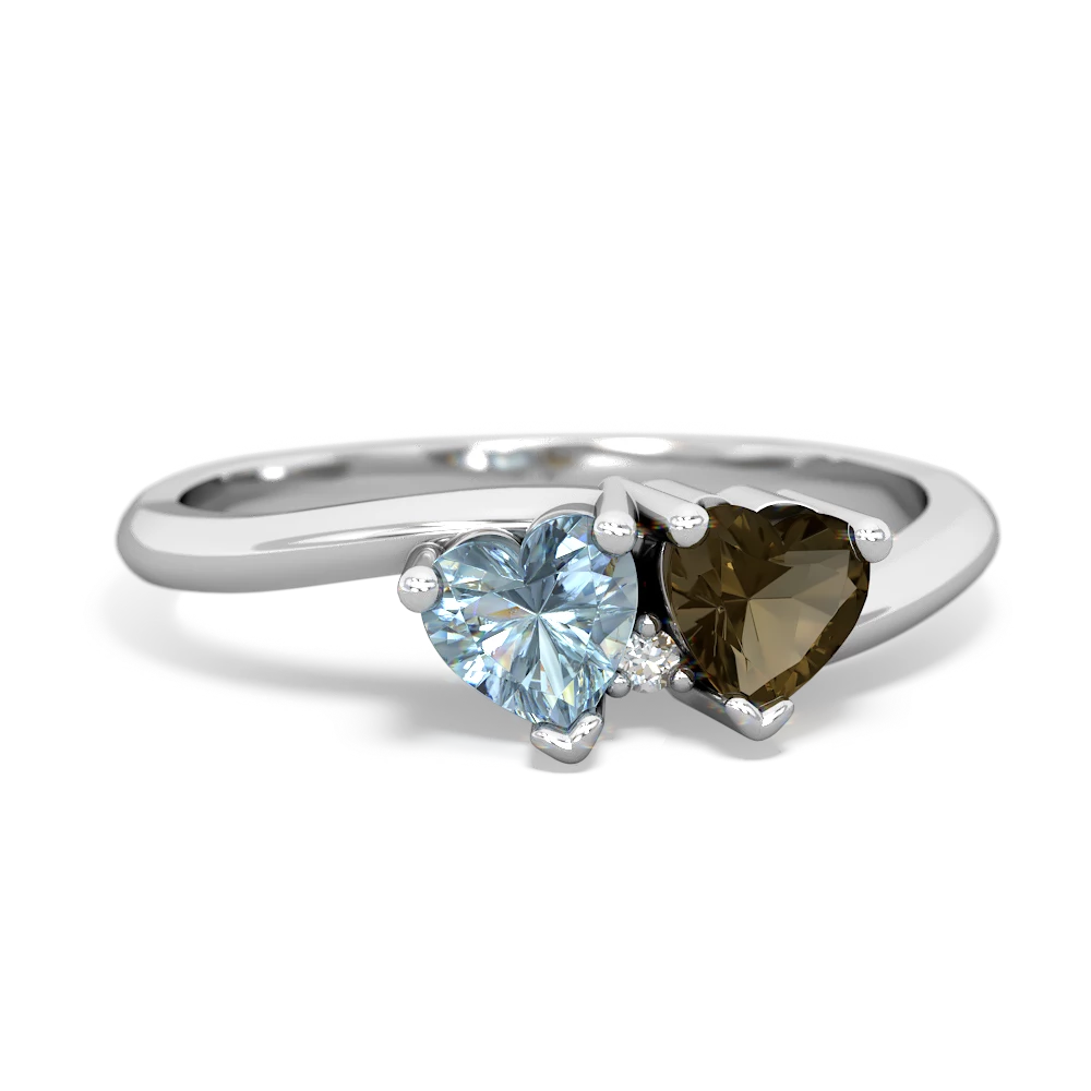 Aquamarine Sweethearts 14K White Gold ring R5260