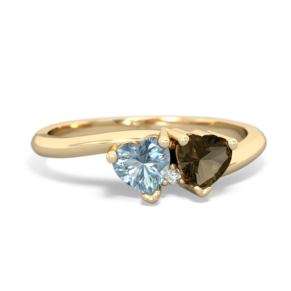 Aquamarine Sweethearts 14K Yellow Gold ring R5260