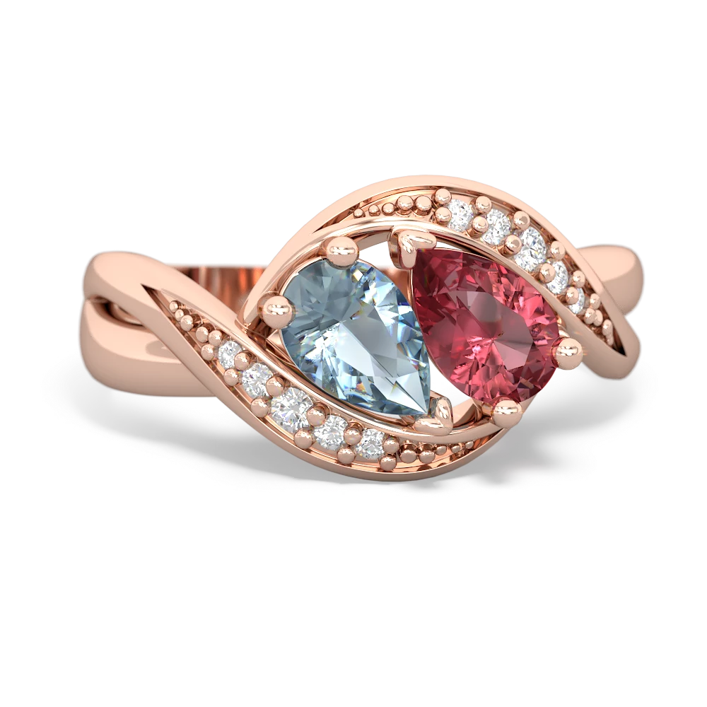 Aquamarine Summer Winds 14K Rose Gold ring R5342