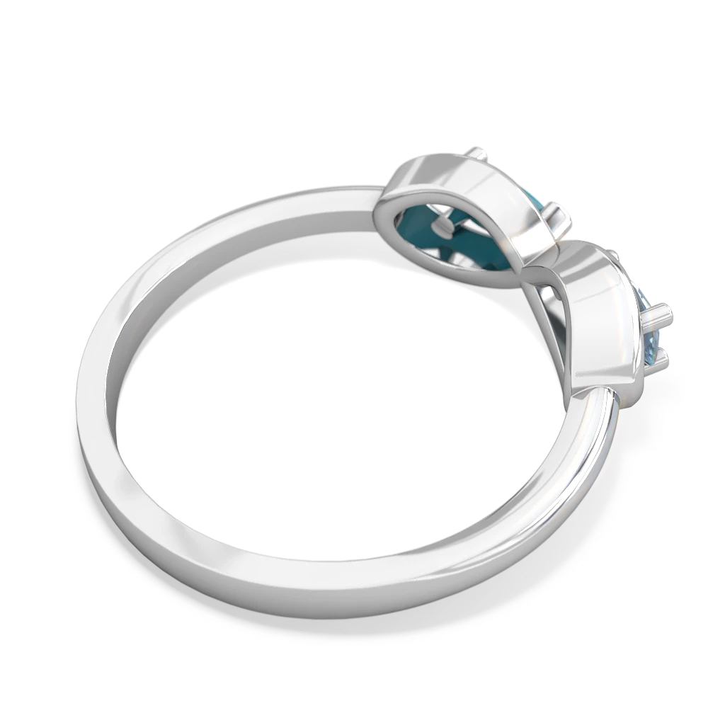 Aquamarine Infinity 14K White Gold ring R5050