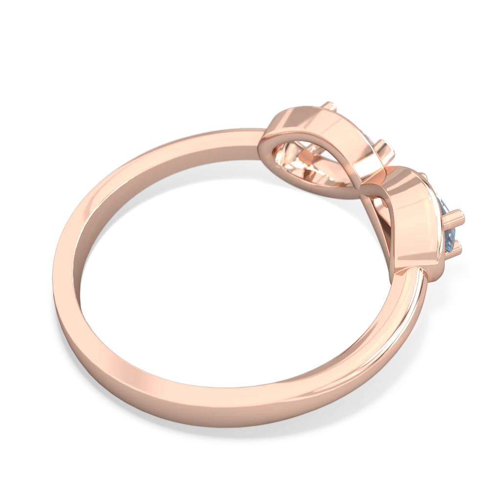 Aquamarine Infinity 14K Rose Gold ring R5050