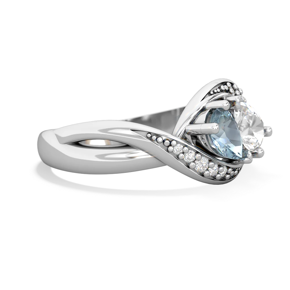 Aquamarine Summer Winds 14K White Gold ring R5342