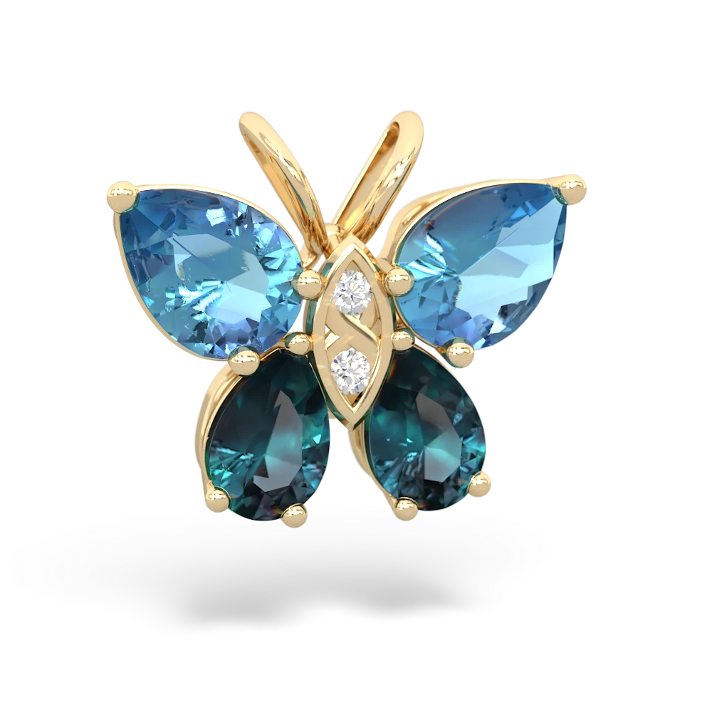 AVIRA ENTERPRISES pretty blue crystal butterfly pendant necklace for women  and Girls Gold-plated Plated Alloy Chain Price in India - Buy AVIRA  ENTERPRISES pretty blue crystal butterfly pendant necklace for women and