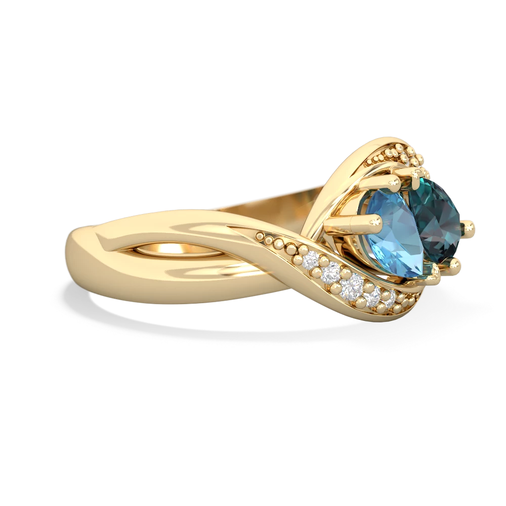 Blue Topaz Summer Winds 14K Yellow Gold ring R5342