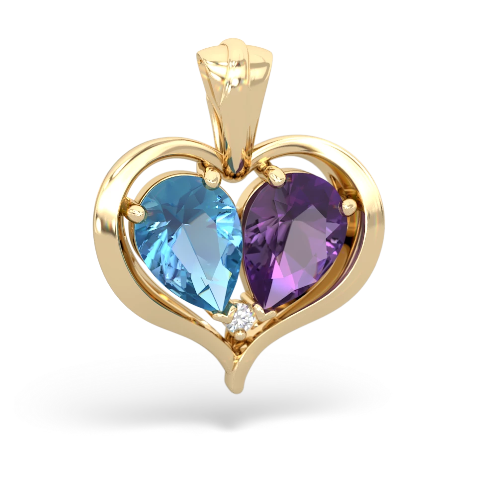 Amethyst and blue topaz necklace on sale