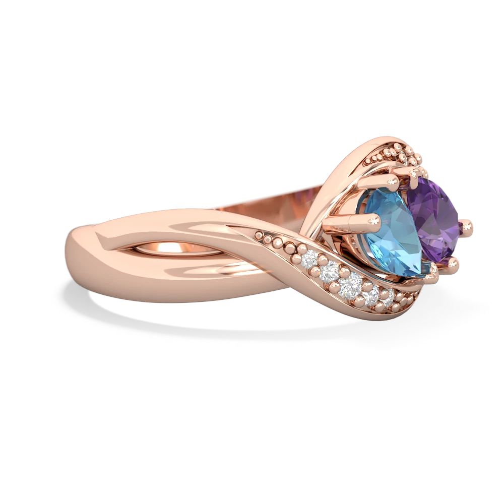 Blue Topaz Summer Winds 14K Rose Gold ring R5342