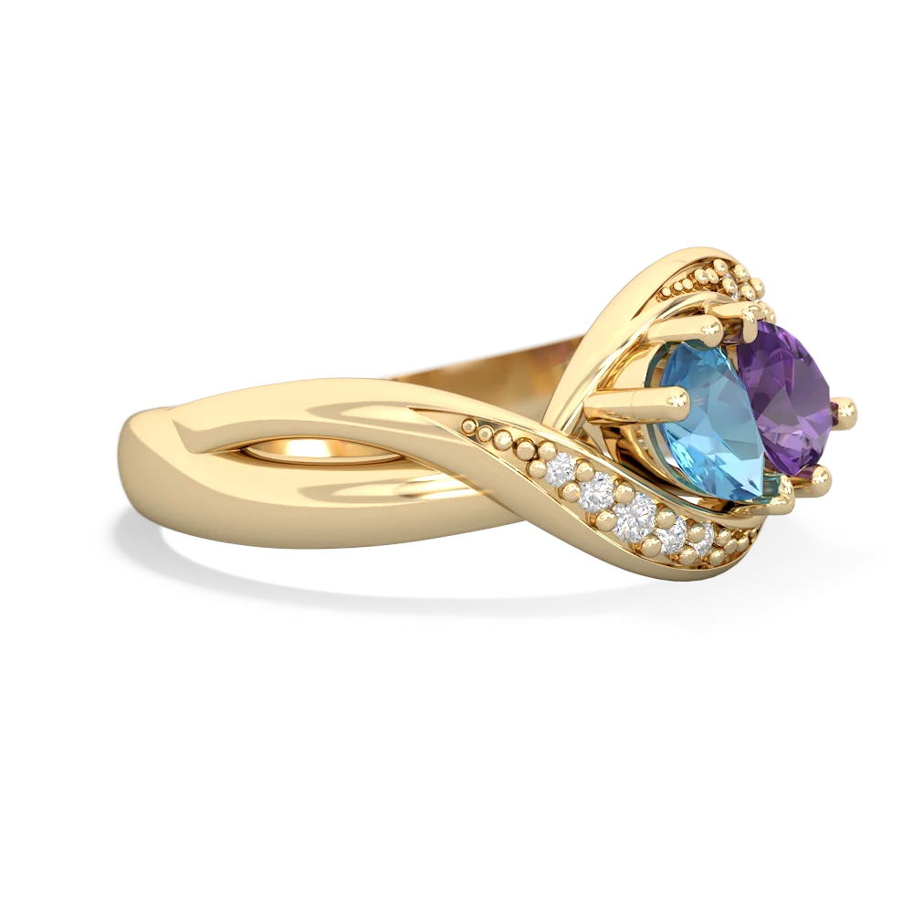 Blue Topaz Summer Winds 14K Yellow Gold ring R5342