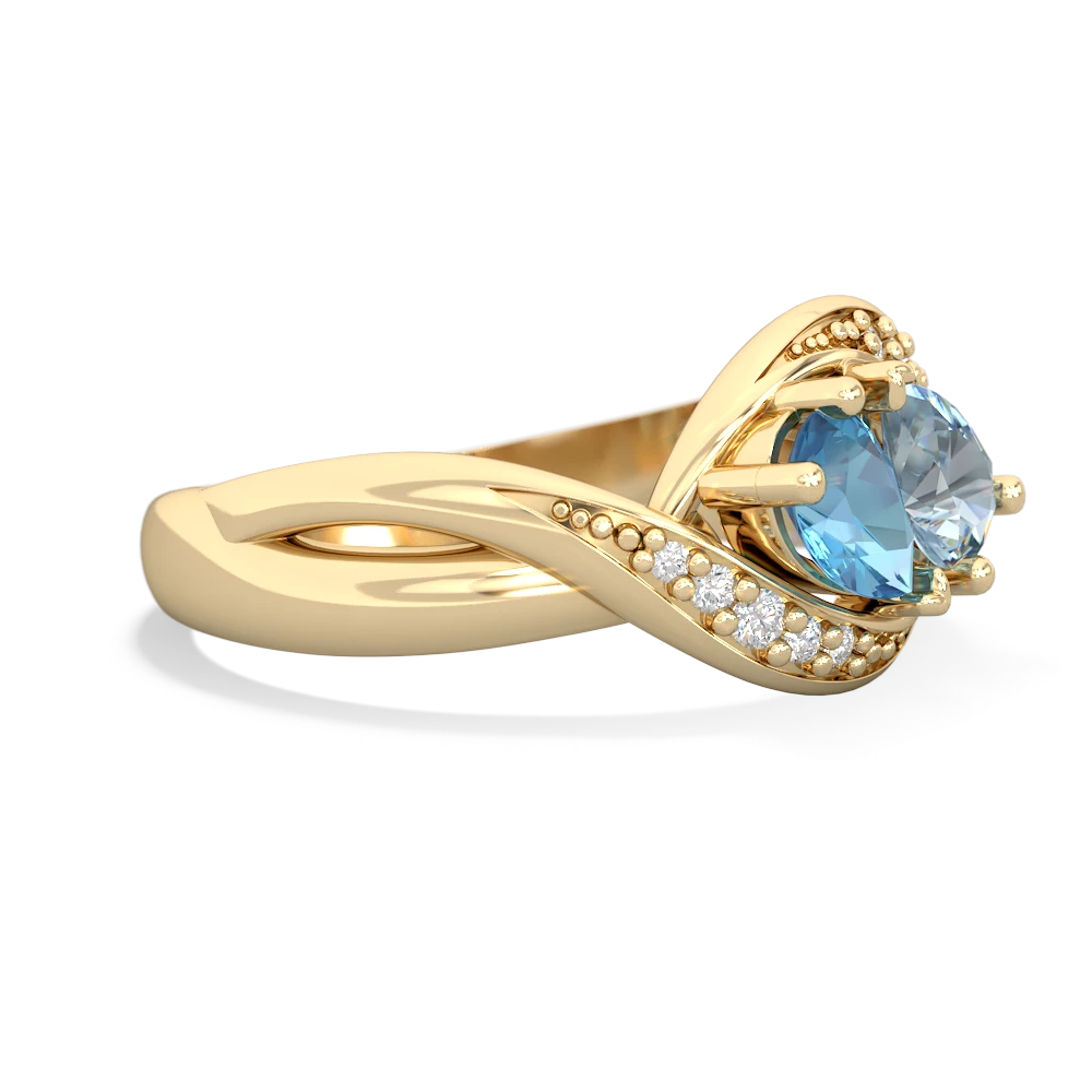 Blue Topaz Summer Winds 14K Yellow Gold ring R5342