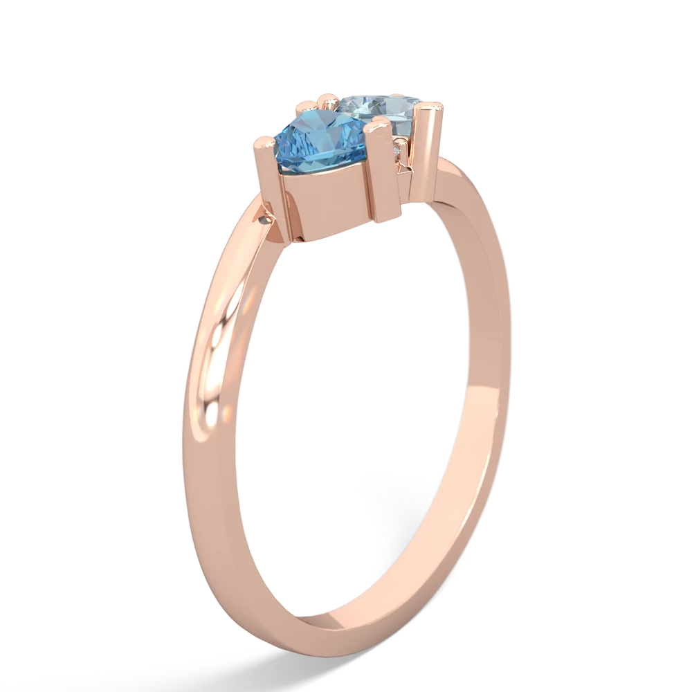 Blue Topaz Sweethearts 14K Rose Gold ring R5260