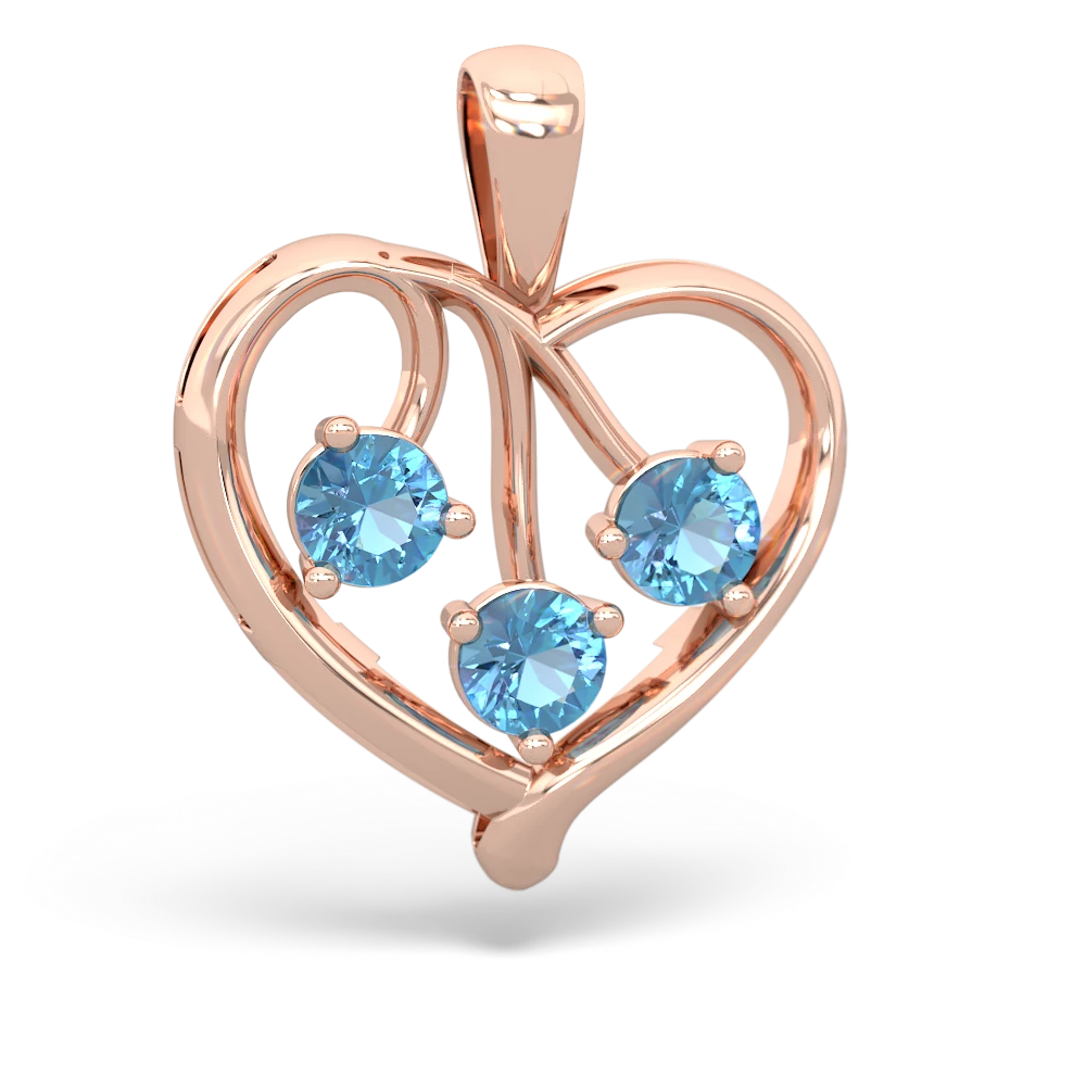 Opal Glowing Heart 14K Rose Gold pendant P2233