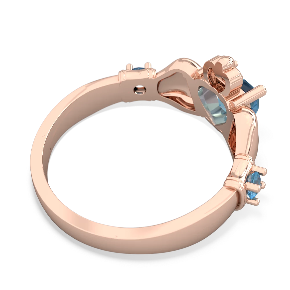 Opal Claddagh Keepsake 14K Rose Gold ring R5245