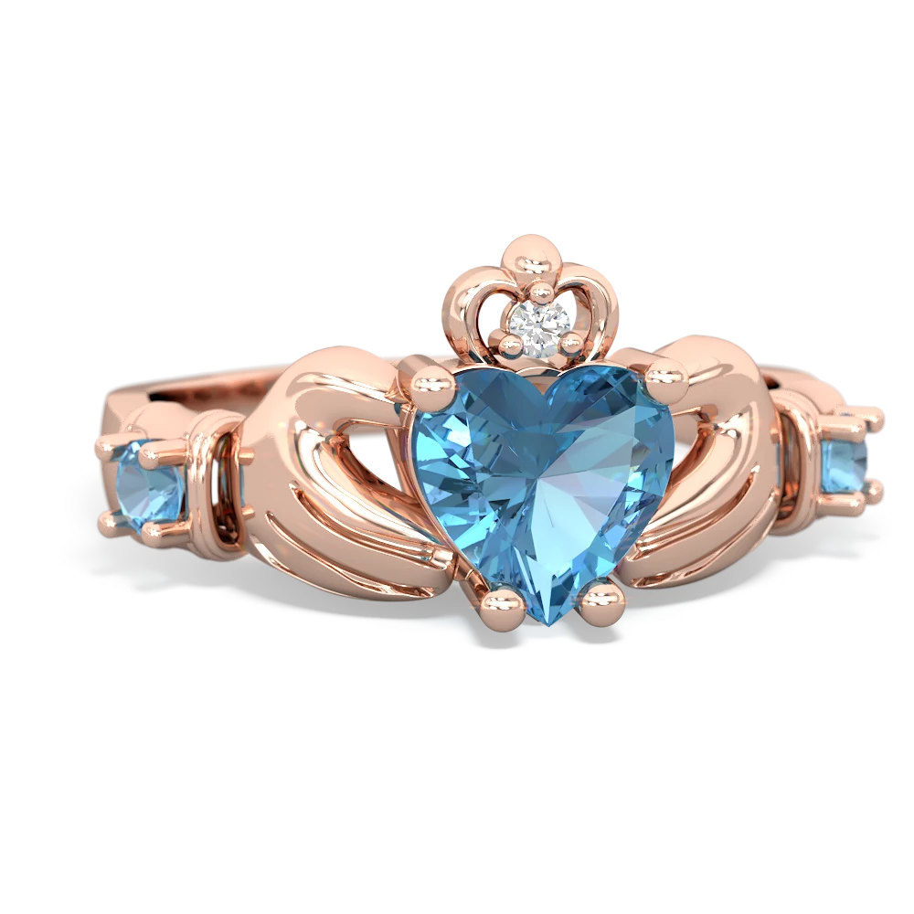 Alexandrite Claddagh Keepsake 14K Rose Gold ring R5245