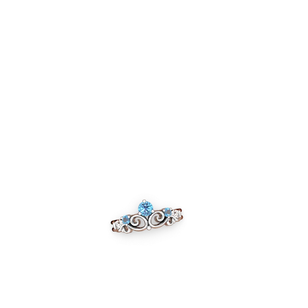 Sapphire Crown Keepsake 14K White Gold ring R5740