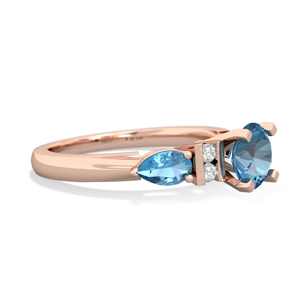 Jade 6Mm Round Eternal Embrace Engagement 14K Rose Gold ring R2005