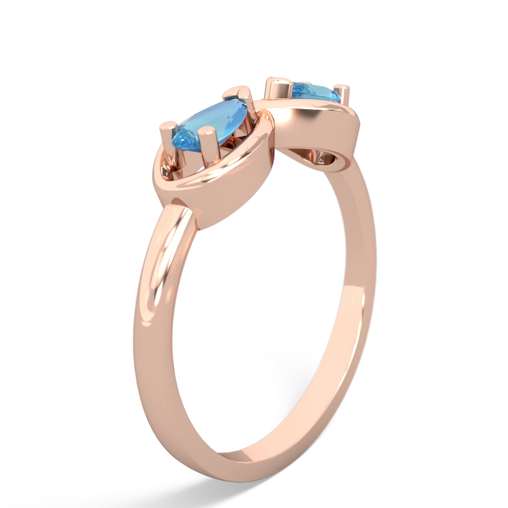 Blue Topaz Infinity 14K Rose Gold ring R5050