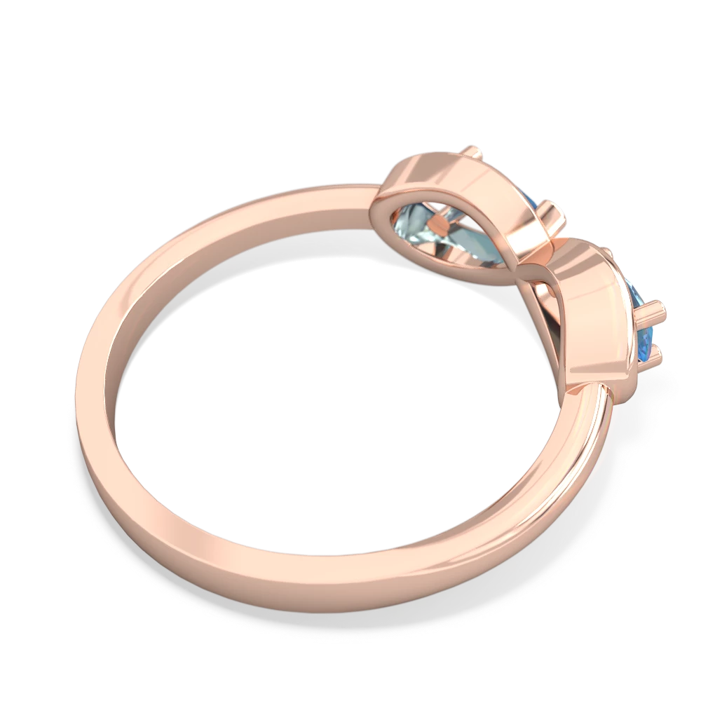 Blue Topaz Infinity 14K Rose Gold ring R5050