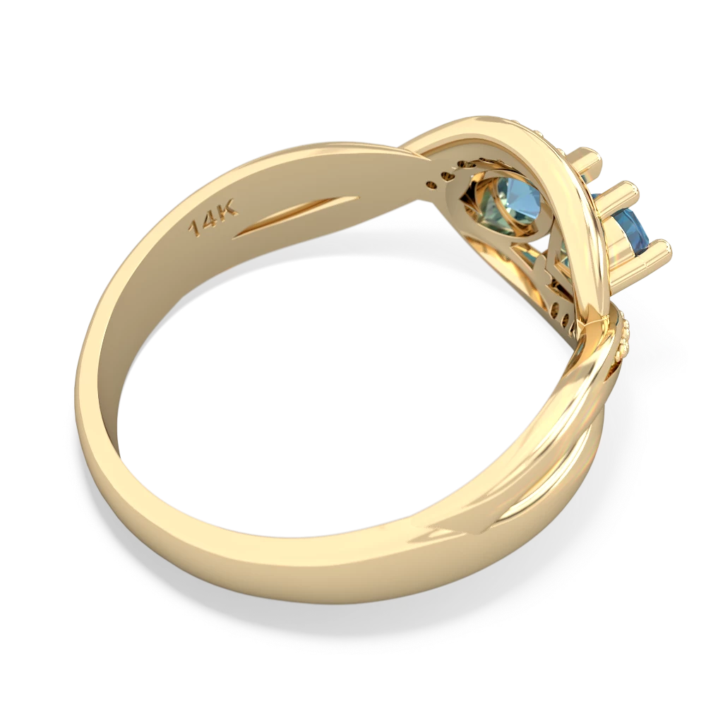 Blue Topaz Summer Winds 14K Yellow Gold ring R5342