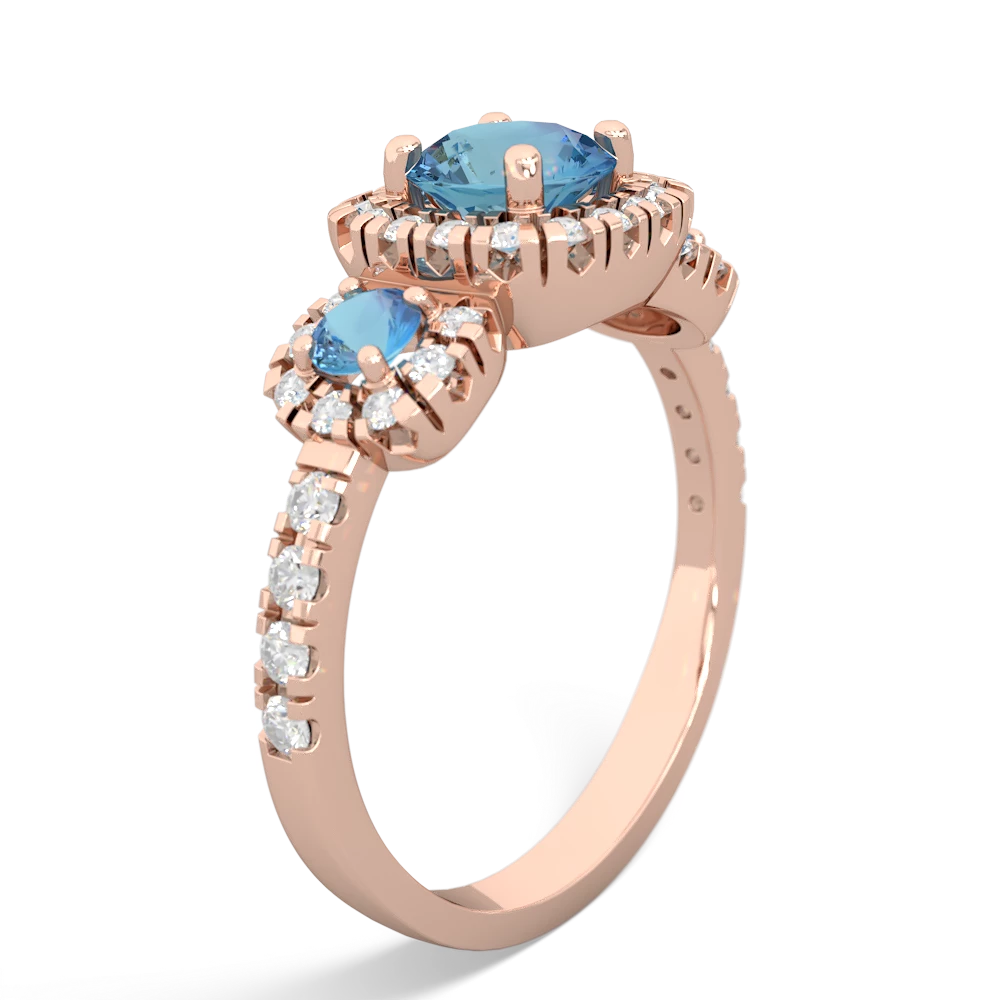 Tanzanite Regal Halo 14K Rose Gold ring R5350