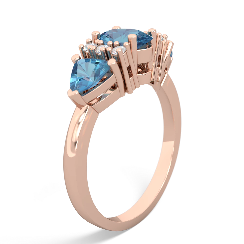 Opal Antique Style Three Stone 14K Rose Gold ring R2186