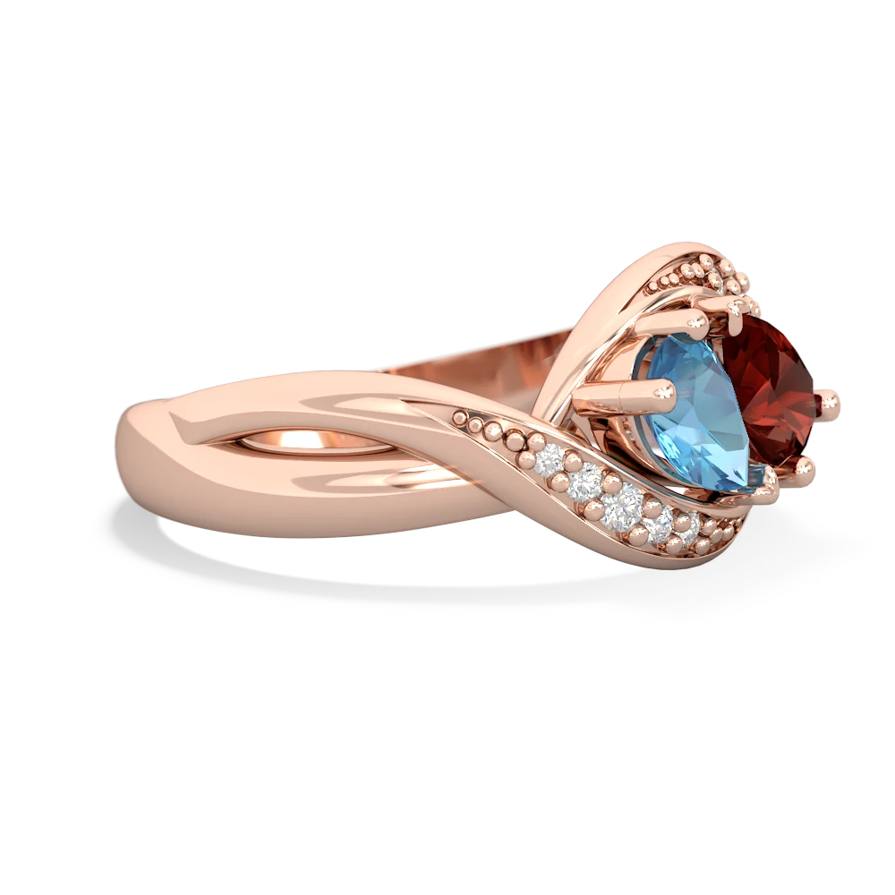 Blue Topaz Summer Winds 14K Rose Gold ring R5342