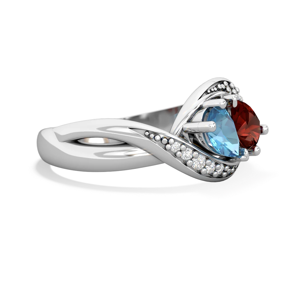 Blue Topaz Summer Winds 14K White Gold ring R5342